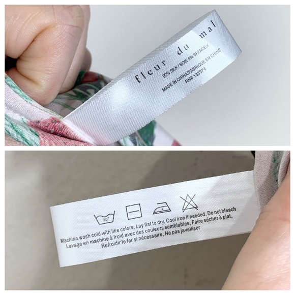 Fleur Du Mal Strawberry Print Slip Dress (Sz XS) Silk V-Neck Open Back Midi - Picture 14 of 16